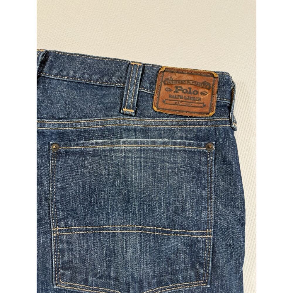 Polo Ralph Lauren Jeans Mens 38x32 Classic Straight Denim Blue 100% Cotton - Picture 3 of 9